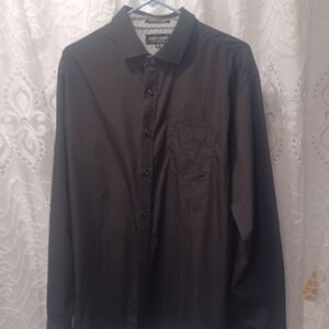 Classic Black Men's Dress Shirt